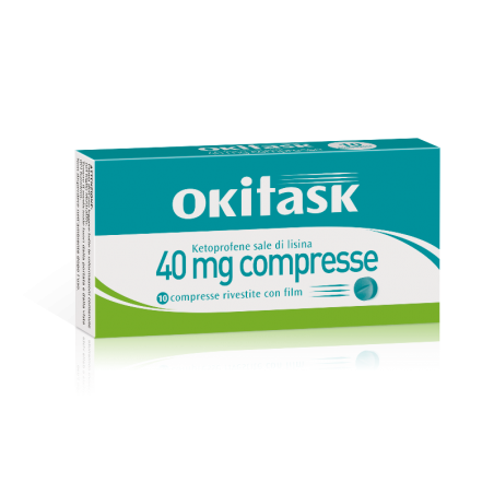 Blister da 10 Compresse Rivestite di Okitask 40 mg della Dompè Farmaceutici