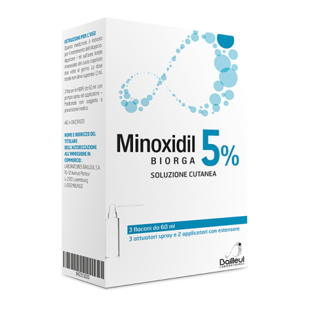 Laboratoires Bailleul S. A. Minoxidil Biorga 5%, Soluzione Cutanea Minoxidil