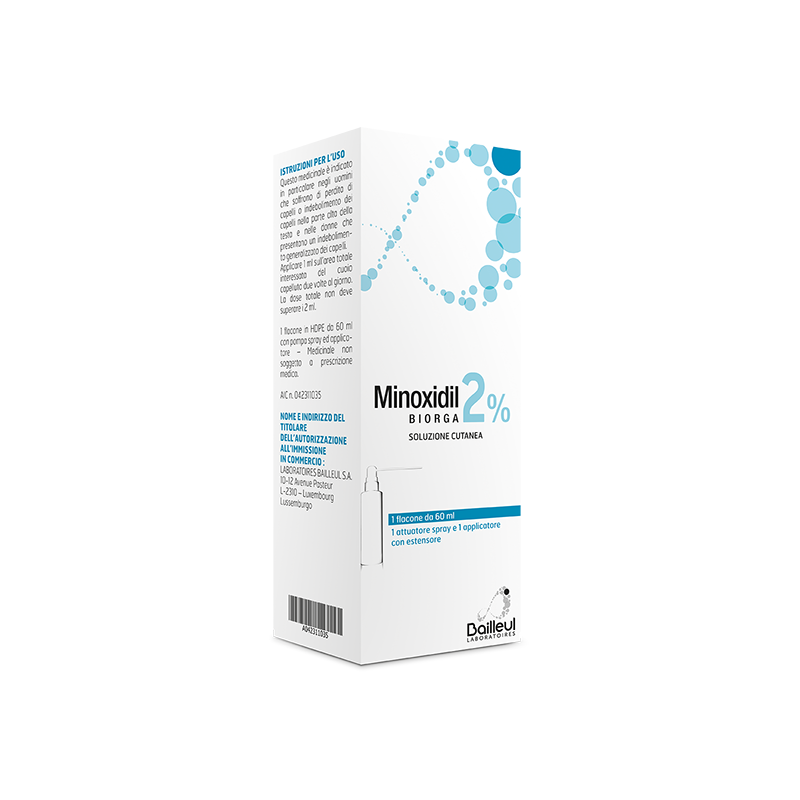 Laboratoires Bailleul S. A. Minoxidil Biorga 2%, Soluzione Cutaneaminoxidil