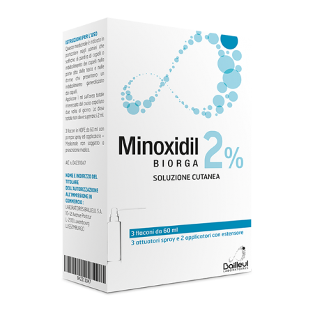 Laboratoires Bailleul S. A. Minoxidil Biorga 2%, Soluzione Cutaneaminoxidil