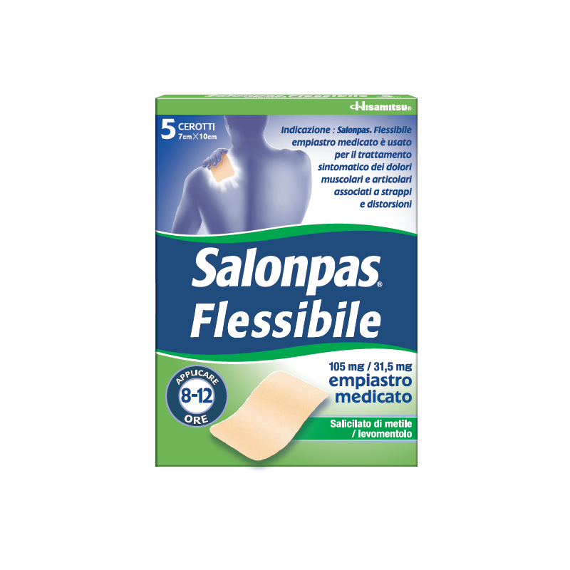 Hisamitsu Italia Salonpas Flessibile 105 Mg / 31,5 Mg, Empiastro Medicato Salicilato Di Metile/levomentolo