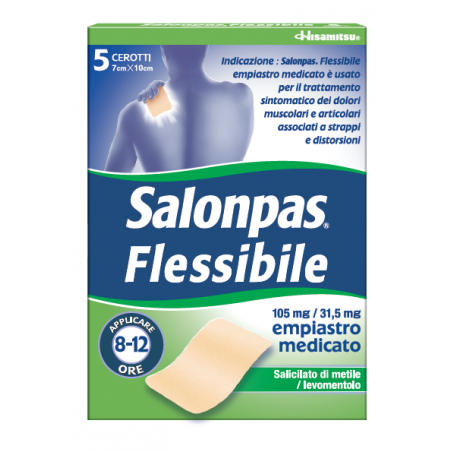 Hisamitsu Italia Salonpas Flessibile 105 Mg / 31,5 Mg, Empiastro Medicato Salicilato Di Metile/levomentolo