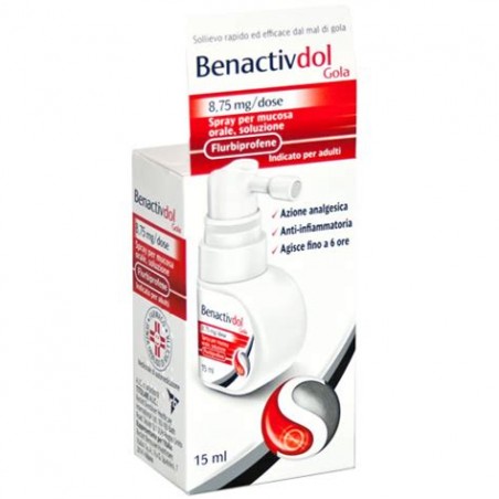 Reckitt Benckiser H. Benactivdol Gola 8,75 Mg/dose Spray Per Mucosa Orale, Soluzione Flurbiprofene