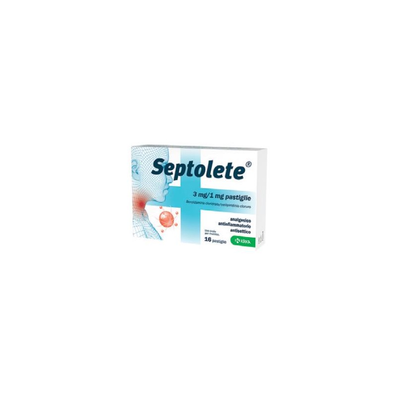 Krka Farmaceutici Milano Septolete Aroma Eucalipto 3 Mg/1 Mg Pastiglie Benzidamina Cloridrato/cetilpiridinio Cloruro