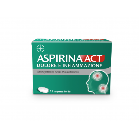 Bayer Aspirinaact Dolore E Infiammazione 1000 Mg Compresse Rivestite Acido Acetilsalicilico