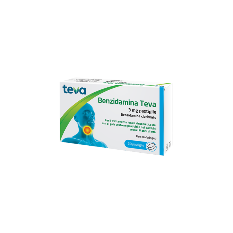 Teva Italia Benzidamina Teva 3 Mg Pastiglie Benzidamina Cloridrato