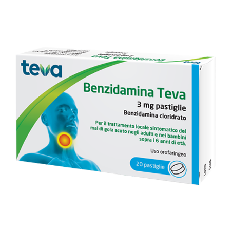 Teva Italia Benzidamina Teva 3 Mg Pastiglie Benzidamina Cloridrato