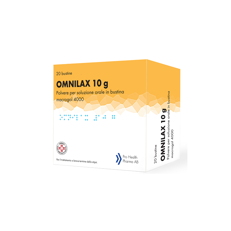 Pro Health Pharma Sweden Ab Omnilax 10 G Polvere Per Soluzione Orale In Bustina Macrogol 4000  Medicinale Equivalente