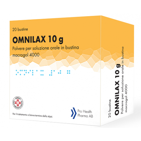 Pro Health Pharma Sweden Ab Omnilax 10 G Polvere Per Soluzione Orale In Bustina Macrogol 4000  Medicinale Equivalente