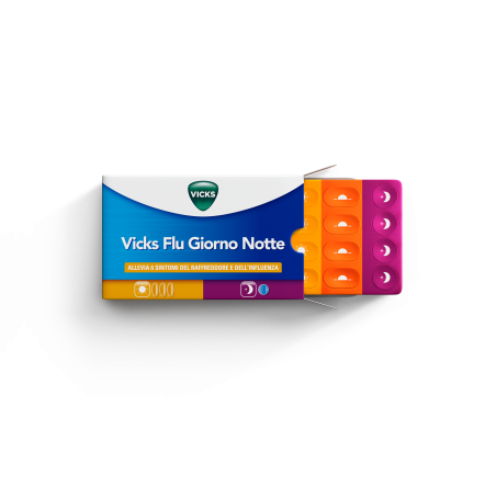 Procter & Gamble Vicks Flu Giorno Notte Compresse Rivestite Con Film Paracetamolo, Pseudoefedrina Cloridrato E Difenidramina Clo