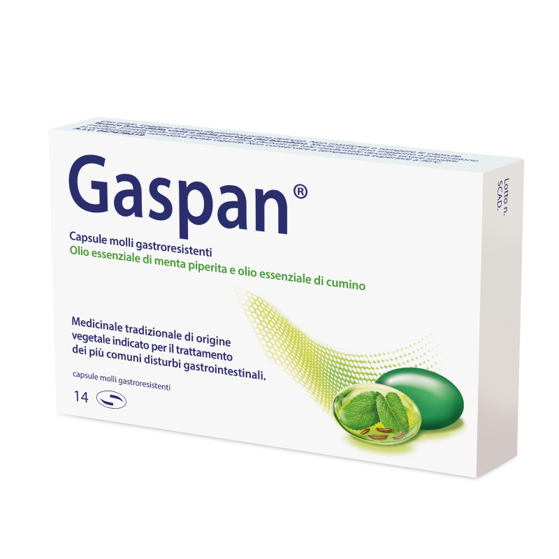 Gaspan Capsule 14 Molli Gastroresistenti Olio Essenziale Di Menta Piperita