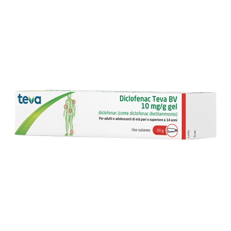 Diclofenac Teva 10 Mg/g Gel dolori muscolari 60 gr