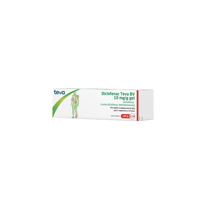 Diclofenac Teva 10 Mg/g Gel dolori muscolari 120 gr