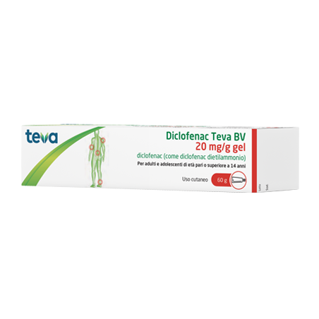 Diclofenac Teva 20 Mg/g Gel dolori muscolari 60 gr