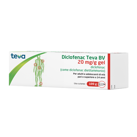 Diclofenac Teva 20 Mg/g Gel dolori muscolari 100 gr