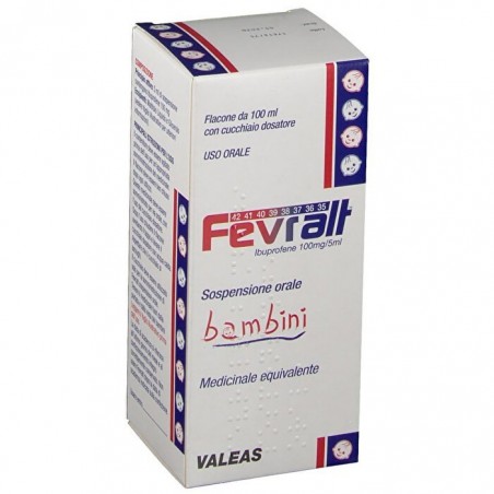 Valeas Ind. Chim. Farmac. Fevralt Bambini 100 Mg/5 Ml Sospensione Orale Medicinale Equivalente Ibuprofene