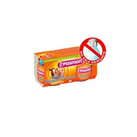 Plasmon Omogeneizzato Vitello Prosciutto Cotto 80 G X 2 Pezzi