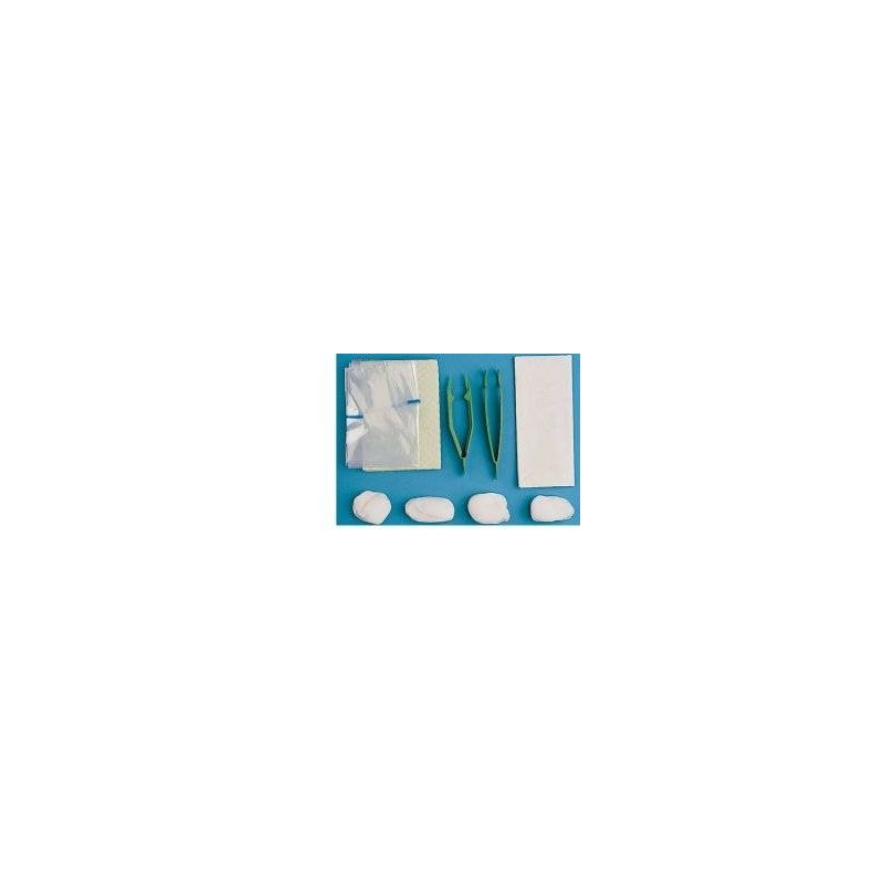 Farmacare Set Per Medicazione Medium Contenente Pinza Ad Anelli, Pinza Anatomica, 4 Tamponi, Sacchetto Di Carta Per Residui, Tel