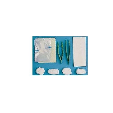 Farmacare Set Per Medicazione Medium Contenente Pinza Ad Anelli, Pinza Anatomica, 4 Tamponi, Sacchetto Di Carta Per Residui, Tel