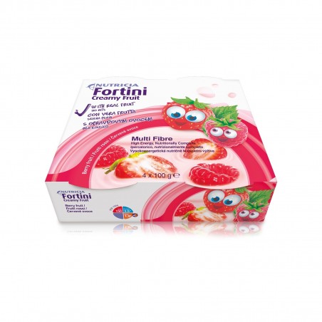 Danone Nutricia Soc. Ben. Fortini Creamy Fruit Multi Fibre Frutti Rossi 4x100 G