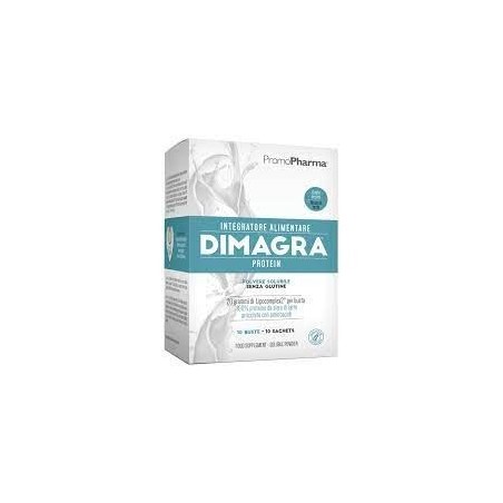 Promopharma Dimagra Protein Polvere Solubile Gusto Vaniglia 10 Bustine