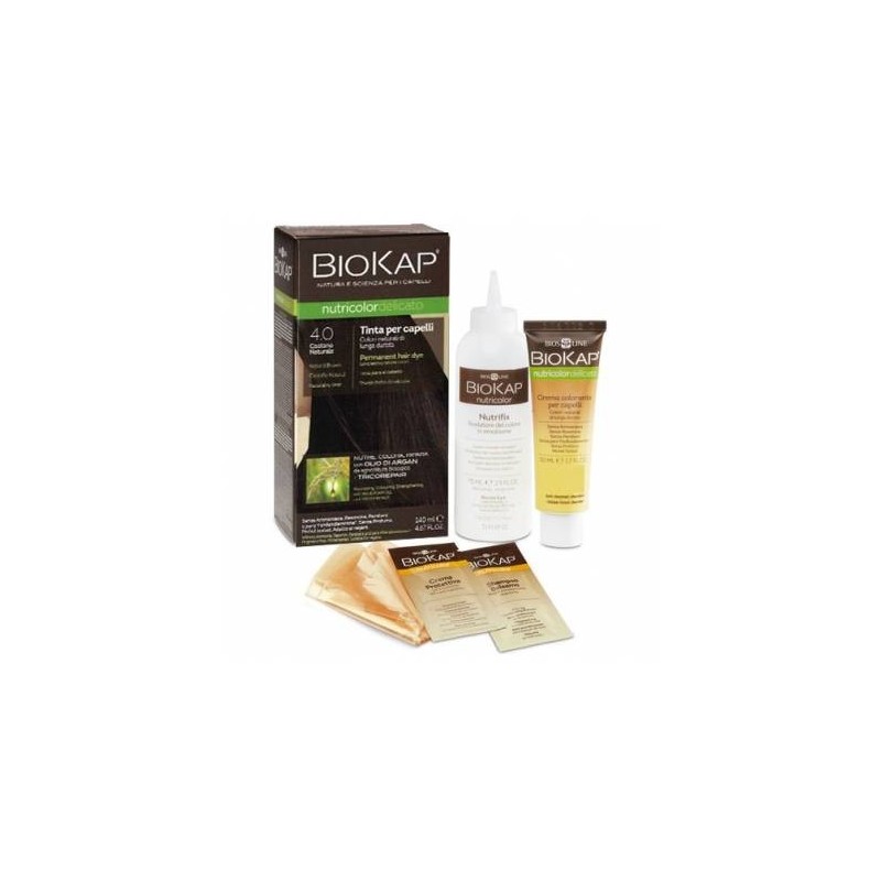 Bios Line Biokap Nutricolor Delicato 4,00 Castano Naturale Tinta Tubo + Flacone