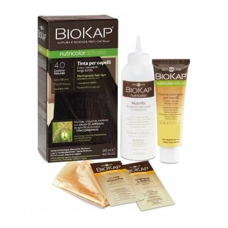 Bios Line Biokap Nutricolor Delicato 4,00 Castano Naturale Tinta Tubo + Flacone