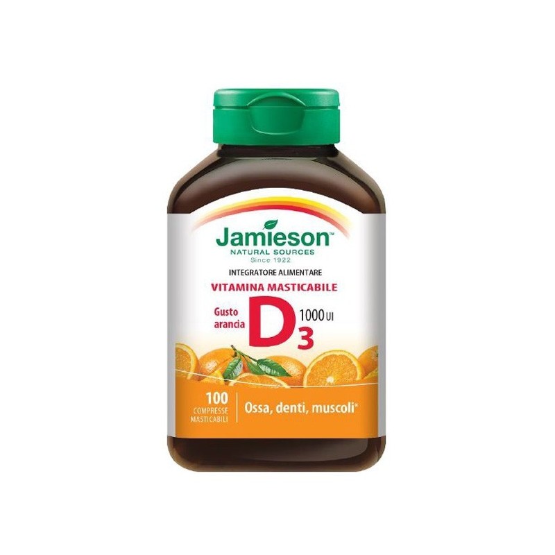 Biovita Jamieson Vitamina D Masticabile Arancia 100 Compresse