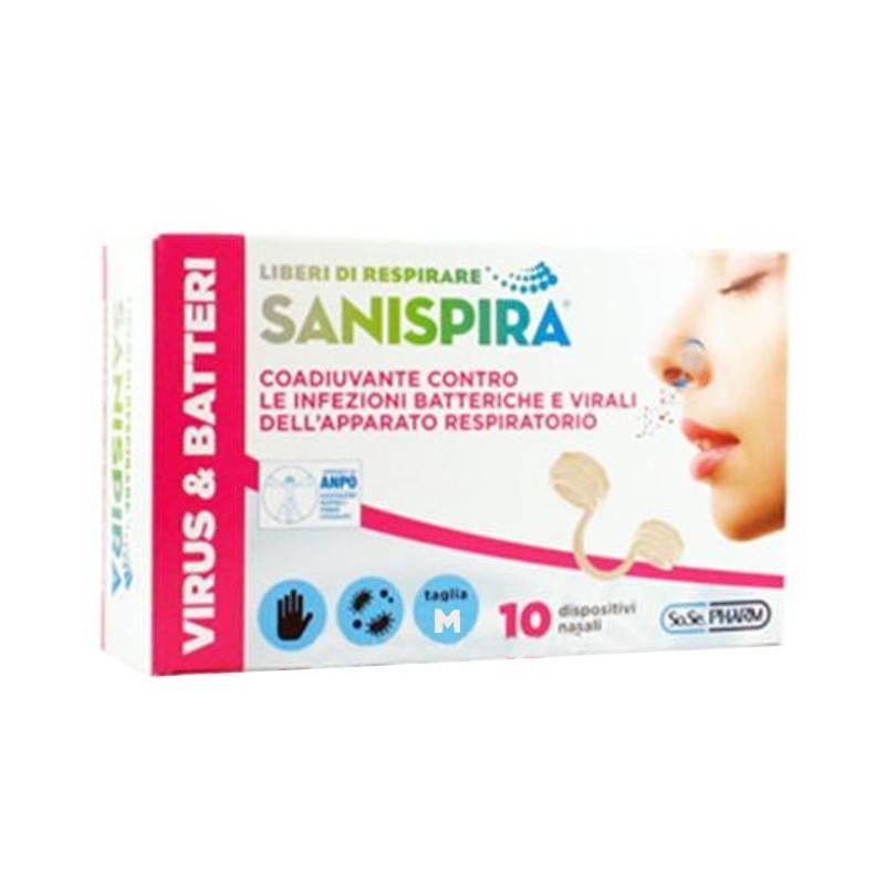 Polifarma Sanispira Visur & Batteri Filtro Nasale Medium 10 Pezzi