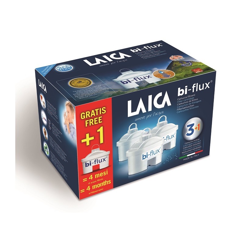 Laica Confezione Promo 3+1 Cartucce Bi-flux