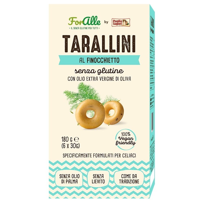 Re Food Foralle Tarallini Senza Glutine Finocchietto 6 Bustine Da 30 G