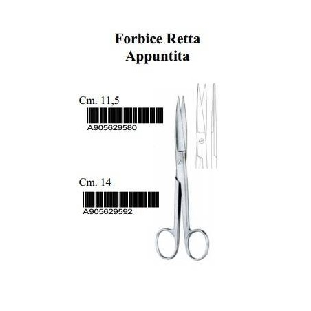 Farmacare Forbice Retta Appuntita Cm14