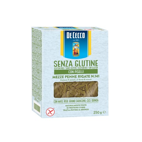 F. Lli De Cecco De Cecco Mezze Penne Rigate N141 Con Piselli 250 G