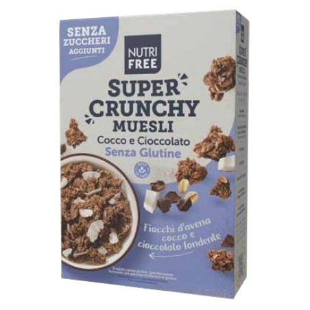 Nt Food Nutrifree Super Crunchy Muesli Cocco E Cioccolato Senza Zuccheri Aggiunti 300 G