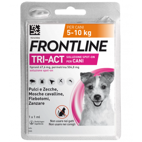 Frontline Tri-act Soluzione Spot-on Per Cani Di 5-10 Kg 1 pipetta