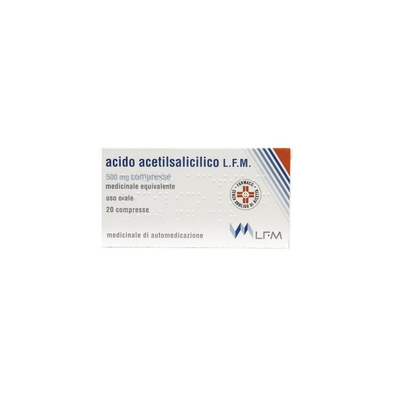 Lab. Farmacologico Milanese Acido Acetilsalicilico L.f.m. 500 Mg Compresse Acido Acetilsalicilico