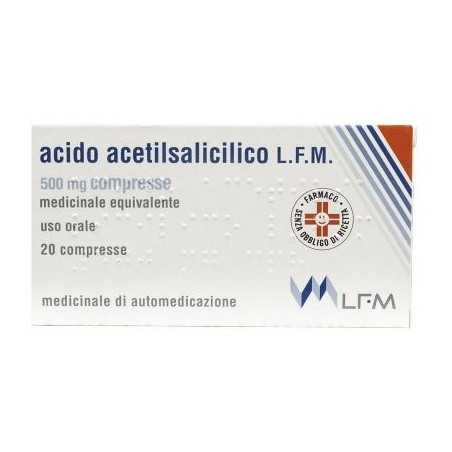 Lab. Farmacologico Milanese Acido Acetilsalicilico L.f.m. 500 Mg Compresse Acido Acetilsalicilico