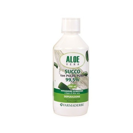 Farmaderbe Aloe Vera Succo Di Aloe Vera Polpa Pura 500 Ml