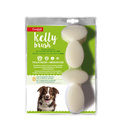 Candioli Kelly Brush Spugnetta Abrasiva Per Cani Di Taglia Media 16 Pezzi