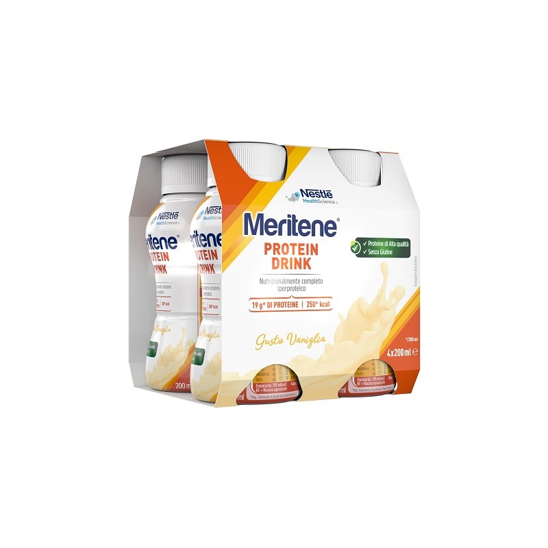 Nestlè Meritene Drink Vaniglia 4 Pezzi Da 200 Ml