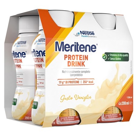 Nestlè Meritene Drink Vaniglia 4 Pezzi Da 200 Ml