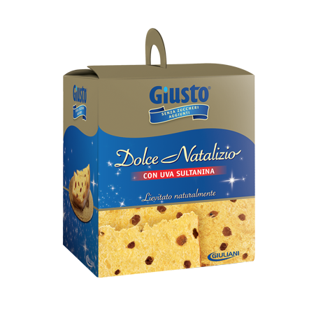 Farmafood Giusto Senza Zucchero Dolce Natalizio Panettone Uva Sultanina 600 G