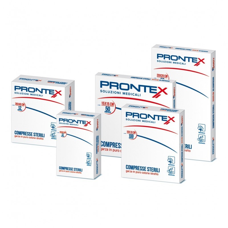 Safety Prontex Garza Compressa 12/8 20x20cm 50 Pezzi