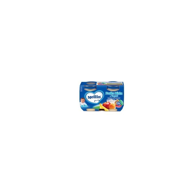 Danone Nutricia Soc. Ben. Mellin Merenda Yogurt Frutta Mista 120 G X 2 Pezzi