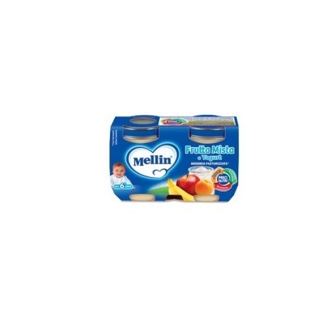 Danone Nutricia Soc. Ben. Mellin Merenda Yogurt Frutta Mista 120 G X 2 Pezzi