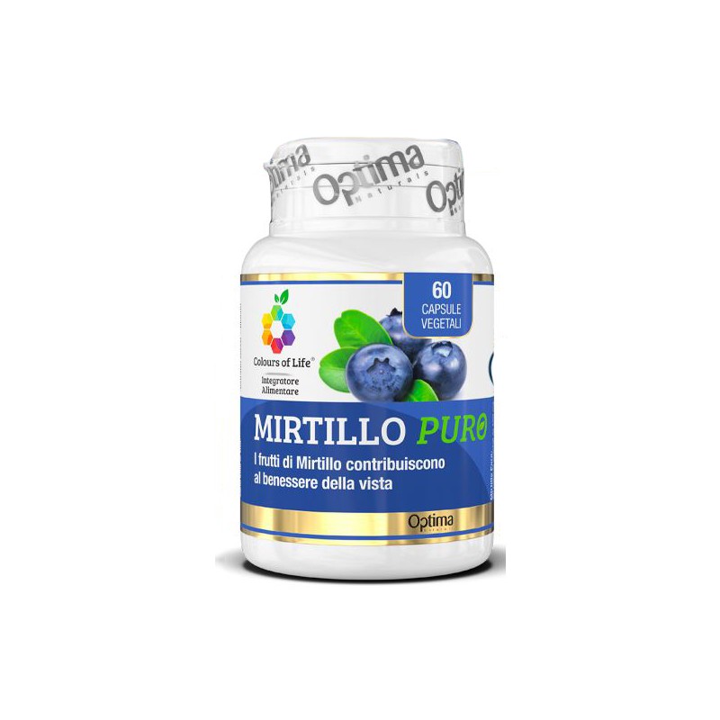 Optima Naturals Colours Of Life Mirtillo Puro 60 Capsule Vegetali 500 Mg