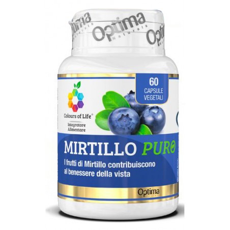 Optima Naturals Colours Of Life Mirtillo Puro 60 Capsule Vegetali 500 Mg