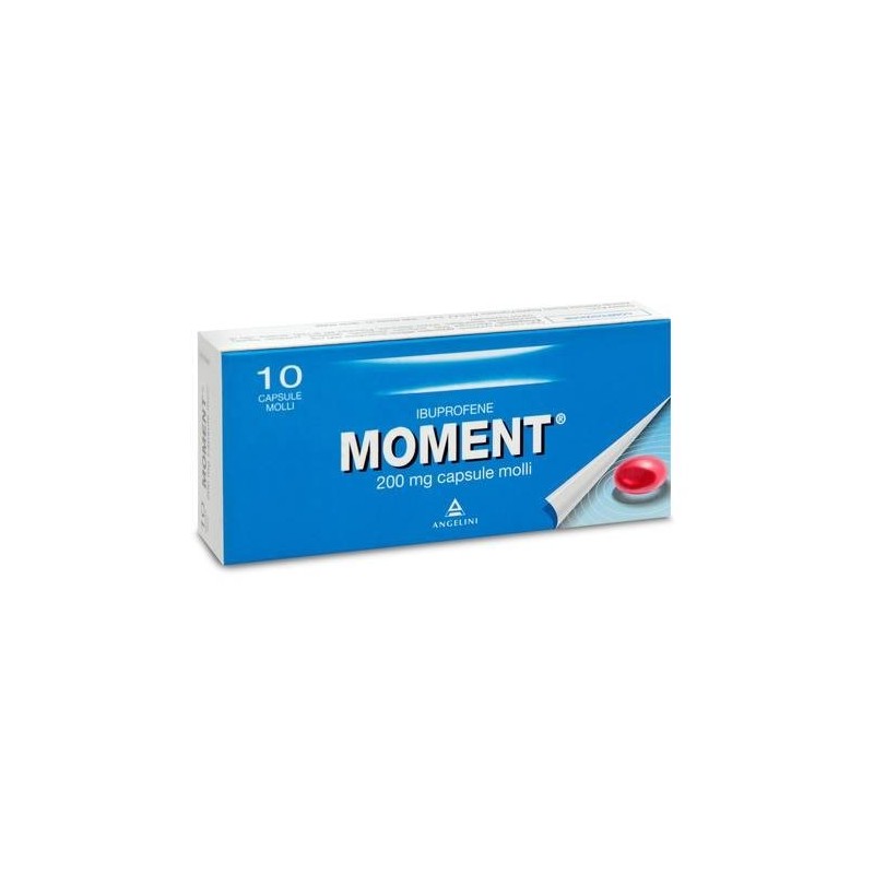 Blister capsule molli di Moment 200 mg della Angelini Pharma