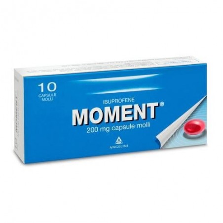 Blister capsule molli di Moment 200 mg della Angelini Pharma