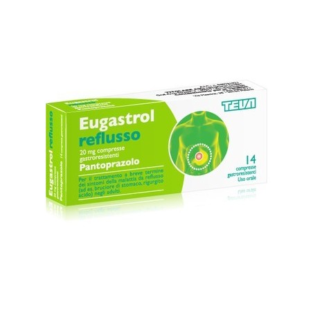 Eugastrol Reflusso 20 Mg 14 Compresse Gastroresistenti Pantoprazolo Medicinale Equivalente